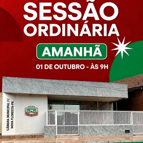 📢 SESSÃO ORDINÁRIA