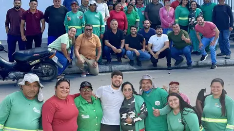 Câmara de Nova Floresta celebra Dia do Gari com café da manhã especial