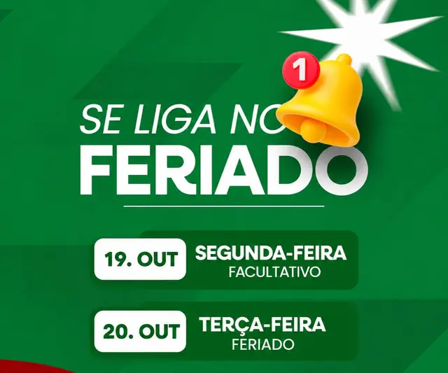 Câmara de Nova Floresta informa ponto facultativo e feriado em outubro
