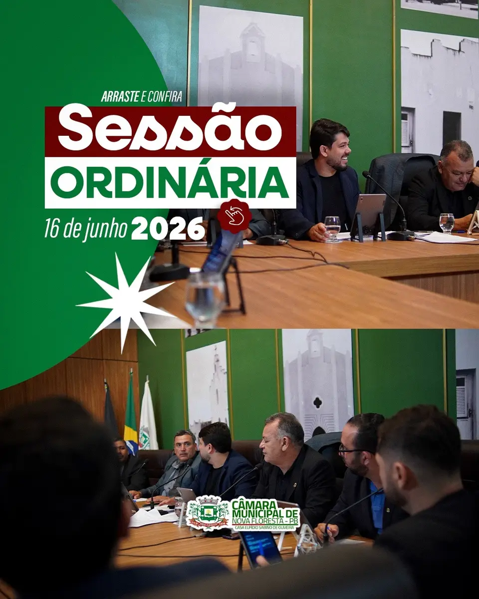 Câmara de Nova Floresta vota homenagens e LDO em Sessão Ordinária
