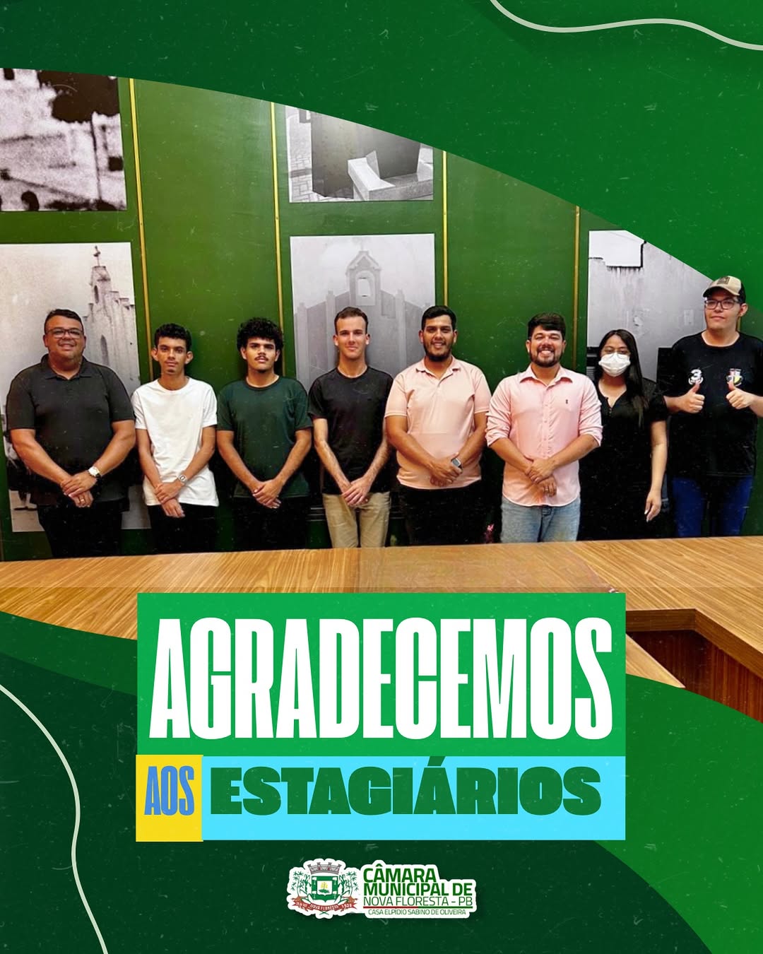 Câmara de Nova Floresta agradece dedicação de estagiários da ECIT Cuité